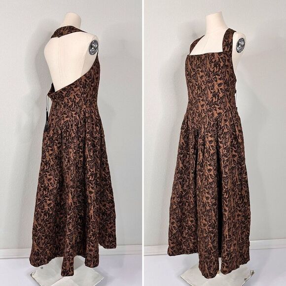 NWT Fashion Nova Meredith Jacquard Maxi Dress XL Regency Wedding Holidays - Picture 5 of 11